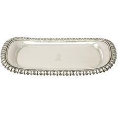 Sterling Silver Snuffer or Pen Tray, Antique William IV