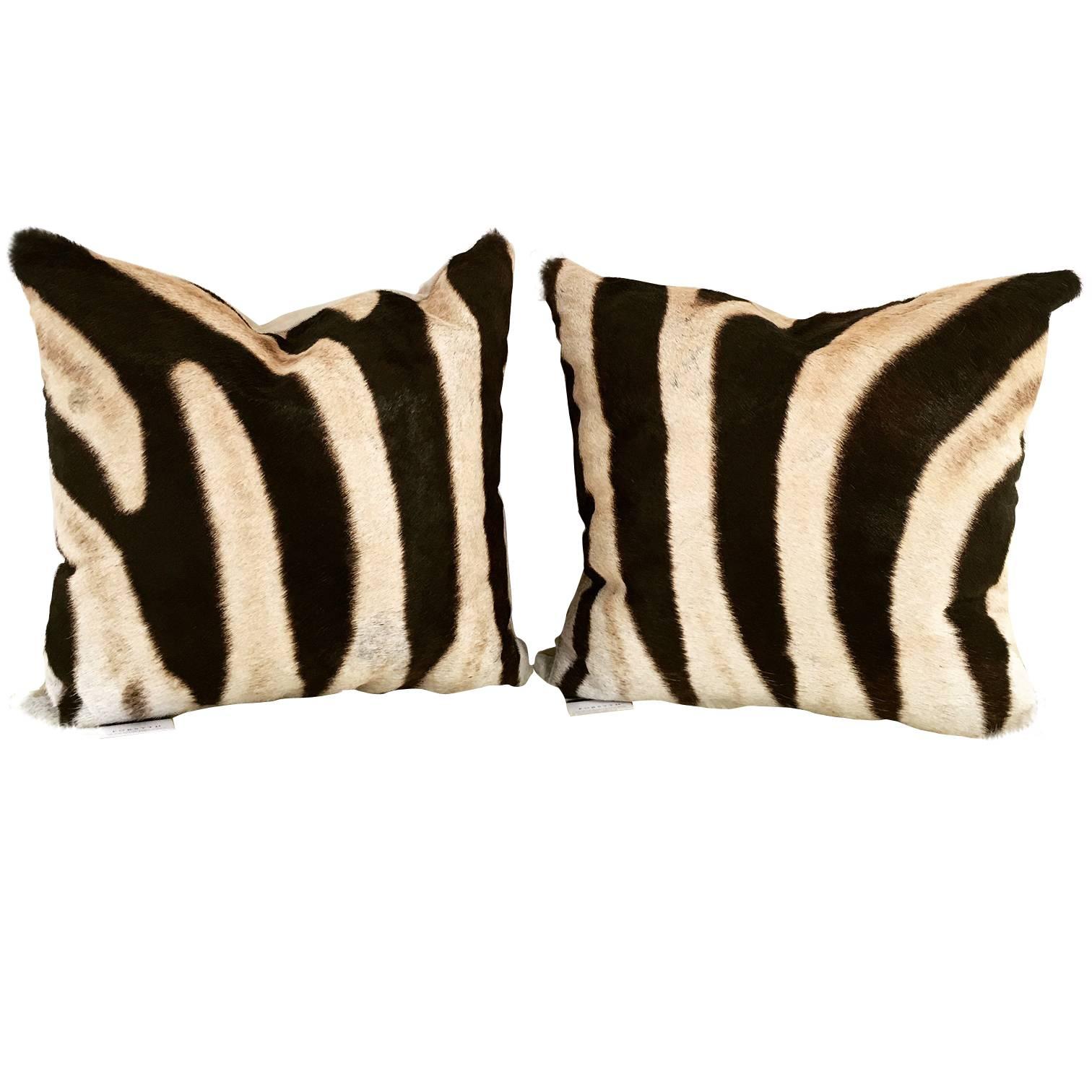 Zebra Hide Pillows, No. 259 and 260