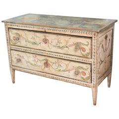 Superb 19th Century Two-Drawer Painted Commode
