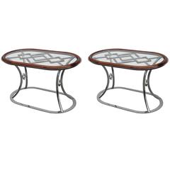  Pair of Side Tables Designed by Alain Delon for Maison Jansen