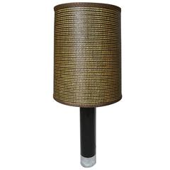 Mid-Century Modern Black and Chrome Table Lamp