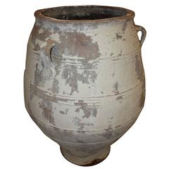 Large White Greek Olive Jar