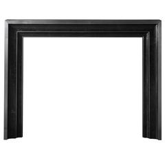 21st Century Modern Mantel in Limestone and Steel