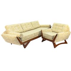 Adrian Pearsall Gondola Sofa and Lounge Chair Set