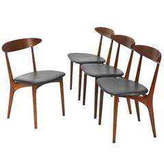 Set of Four Kurt Ostervig Walnut Dining Chairs