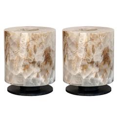 Gorgeous Rock Crystal Pair of Lamps
