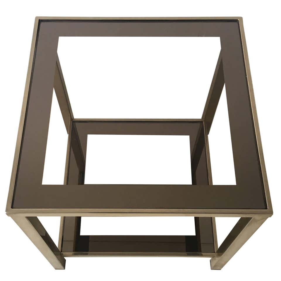 Small, 23-Carat Gold-Plated Side Table, 1960s For Sale at 1stDibs