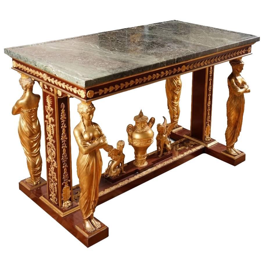 Ormolu-Mounted Centre Table by Leon Kahn, Paris, circa 1890 For Sale