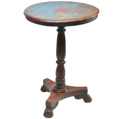 Antique Mid-19th Century Colonial Goan Painted Tripod Table
