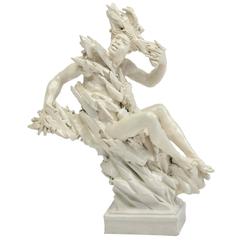 White Ceramic Figure of a Moor by Andrea Spadini