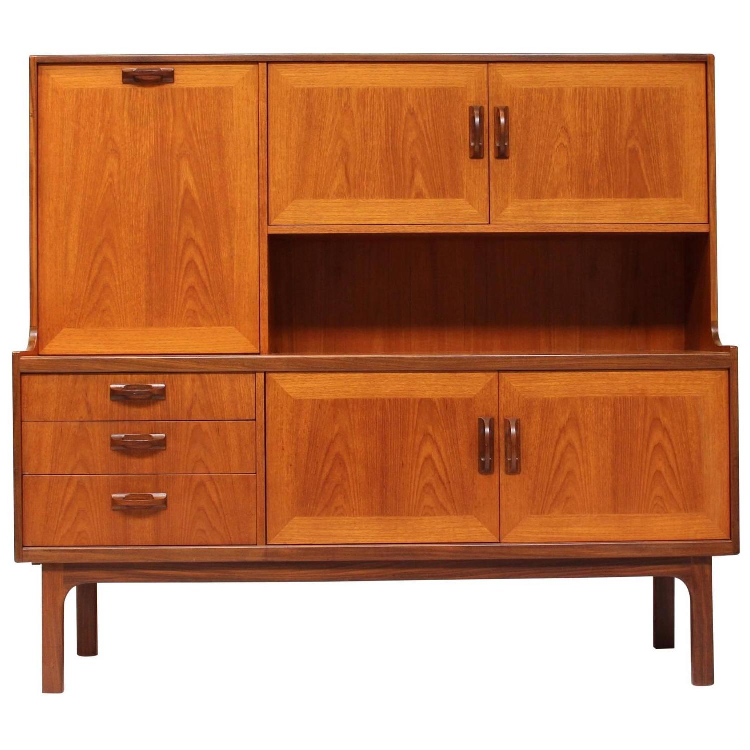MidCentury Danish Style G Plan Teak Sideboard Wall Unit at 1stdibs