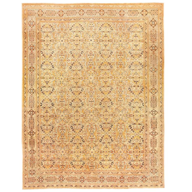 Beautiful Antique Persian Haji Jalili Tabriz Rug For Sale at 1stdibs