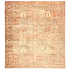 Fine Antique Garden Design Persian Tabriz Rug
