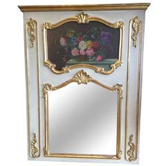 French Louis XV Style Trumeau Mirror