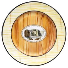 Vintage Bespoke Porcelain Company Plate Painted with View of Patterson NJ