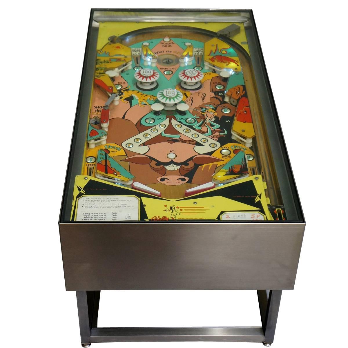 Vintage "Trail Drive" Pin Ball Machine Coffee Table