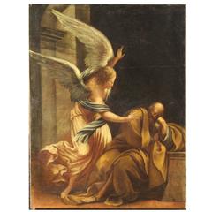 18th Century "Apparition of the Angel to St. Peter" Painting