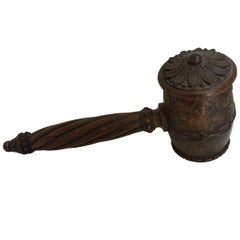 Used Victorian Ceremonial Wood Gavel, Late 19th Century