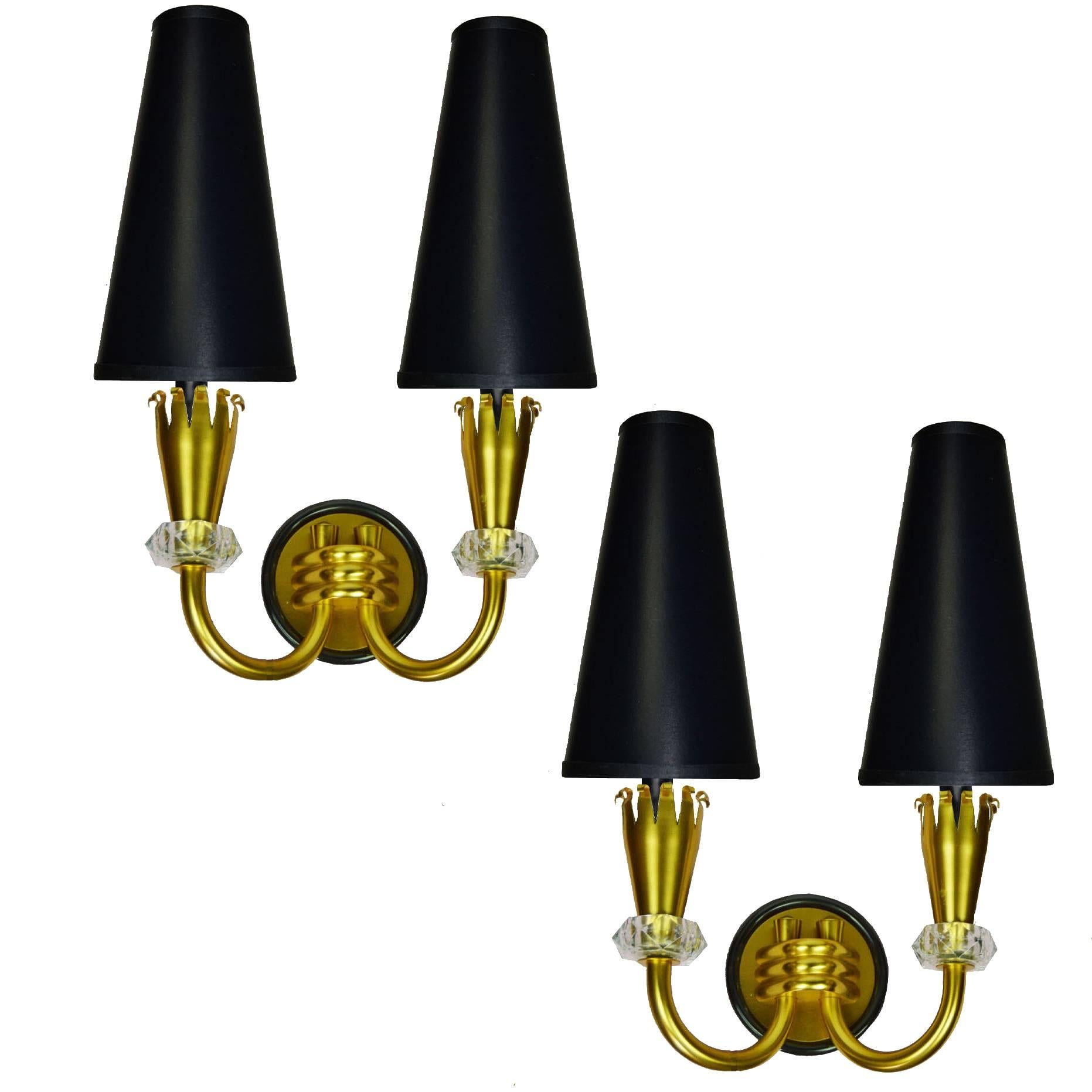 Pair of Sconces by Royal-Lumieres. 3 pairs available. Priced by pair
