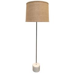 Chrome and Marble Base Floor Lamp by Nessen