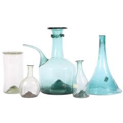 Collection of Five European 15th-16th Century Glass Vessels Collection of Five European 15th-16th Century Glass Vessels