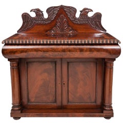 Antique Mahogany American Eagle Irish Miniature Chiffonier