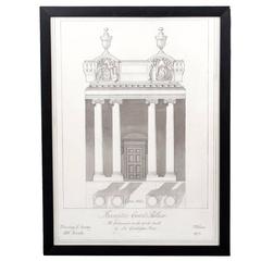 Framed Architectural Drawing