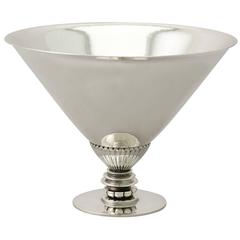 Danish Sterling Silver Bowl by Georg Jensen - Arts and Crafts Style - Vintage 1
