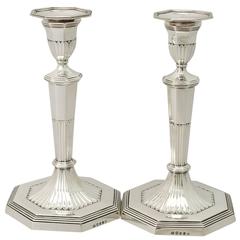 Sterling Silver Candlesticks, Antique George III