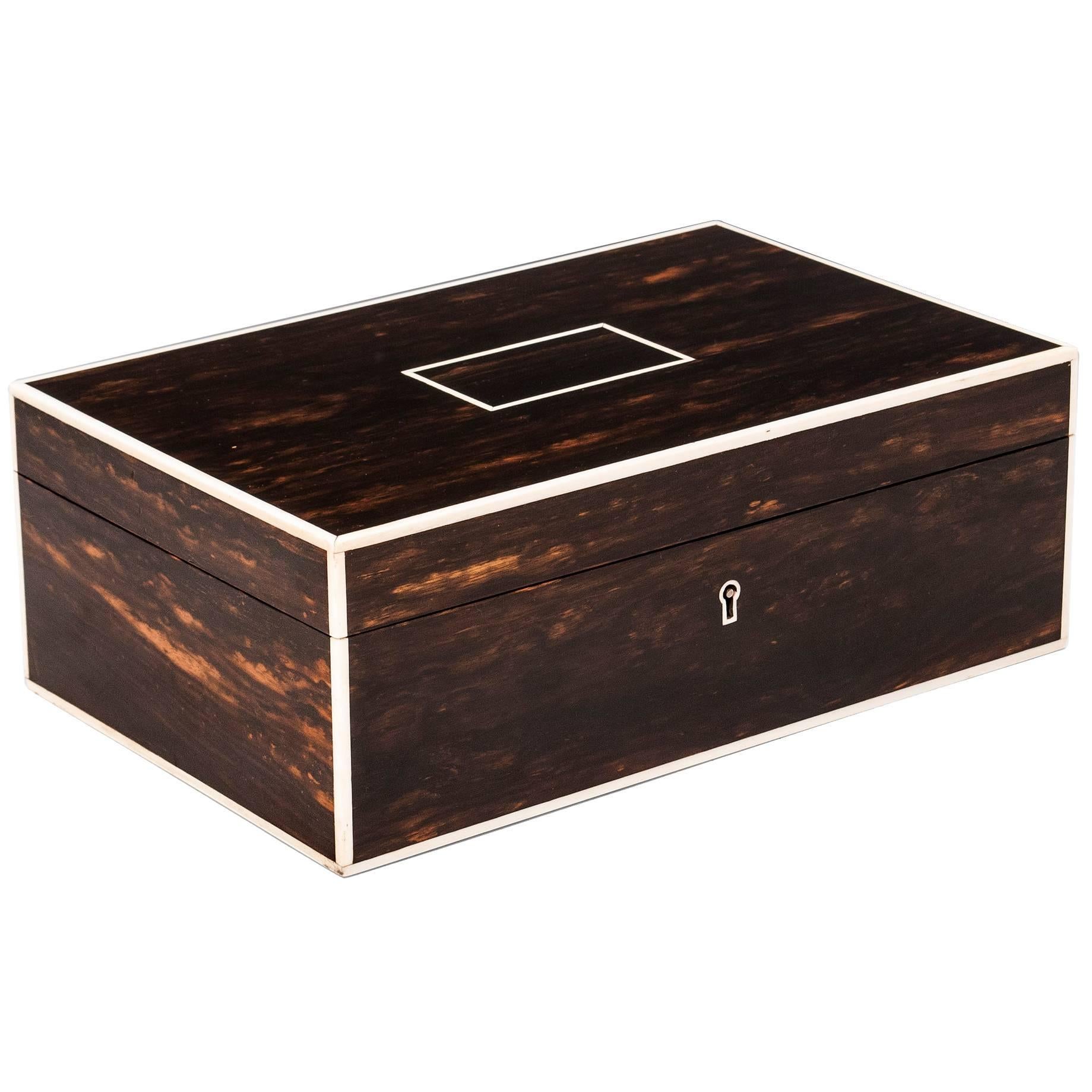 Art Deco Coromandel Cigar Box by Callows of Mayfair For Sale