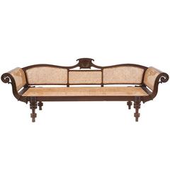 19th Century British Colonial Caned Settee
