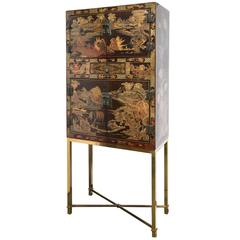 Chinese Black Lacquer Cabinet