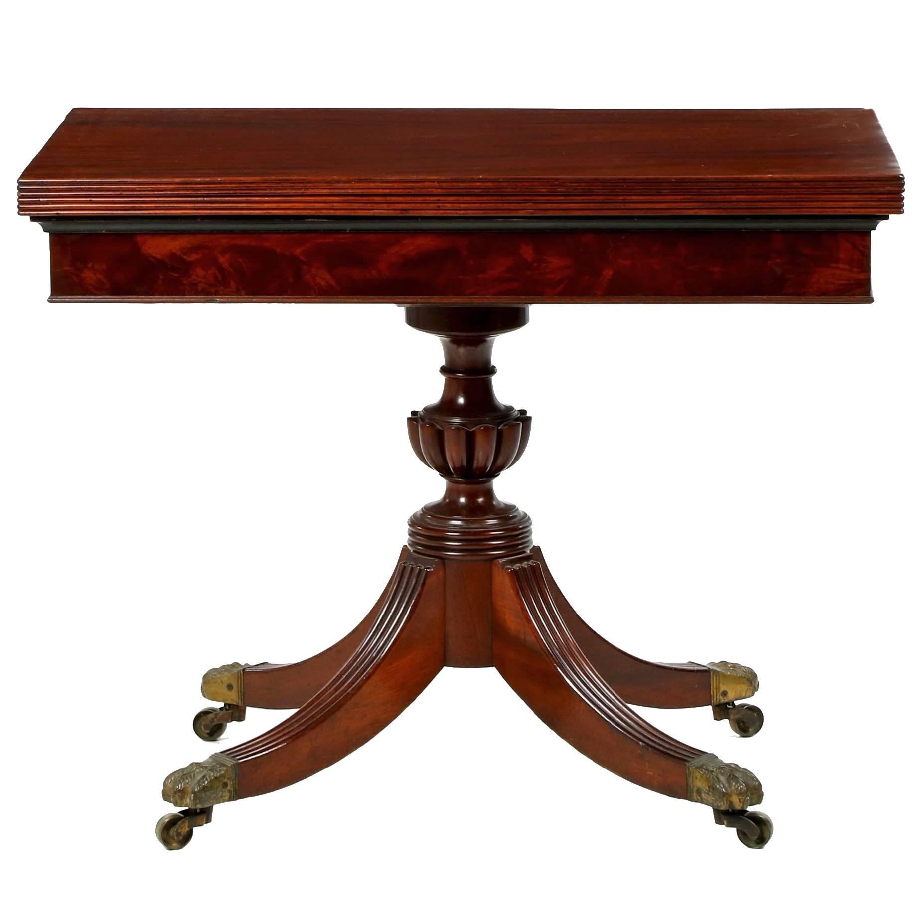 Fine American Classical Mahogany Flip-Top Card Table, Baltimore, circa 1830