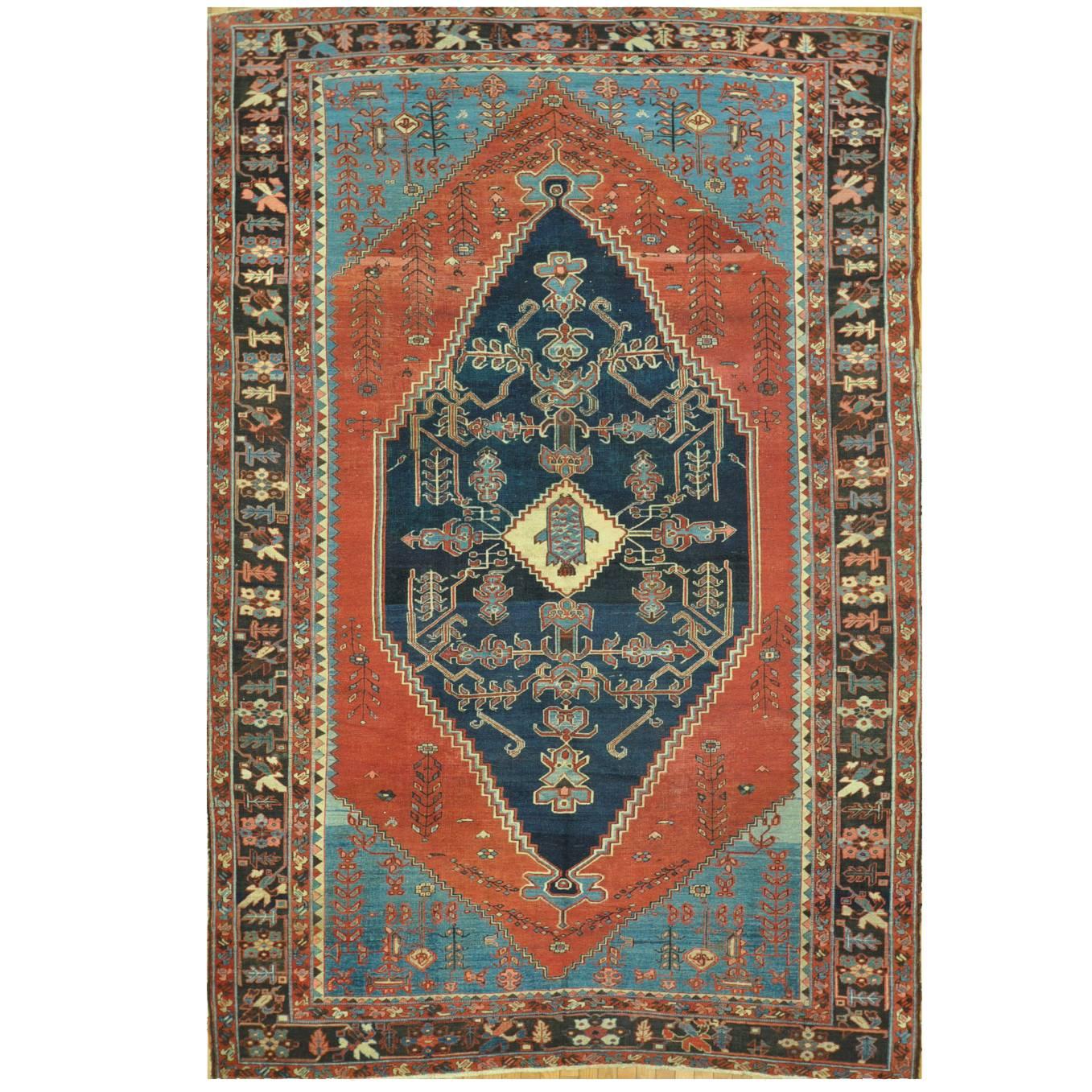 Late 19th Century Antique Persian Bakshaish Rug