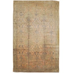 Large Antique Turkish Oushak Rug