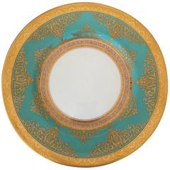 Minton English Hand-Painted Plates with Gold Hand Painting
