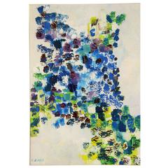 Gouache Painting-Blue Squares by Zena 6