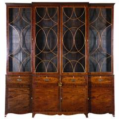 George III Mahogany Breakfront Secretary