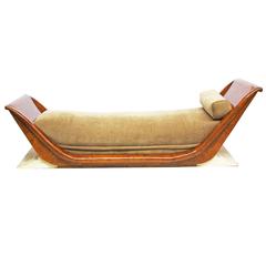 French Deco Gondola Bed by André Arbus, 1930