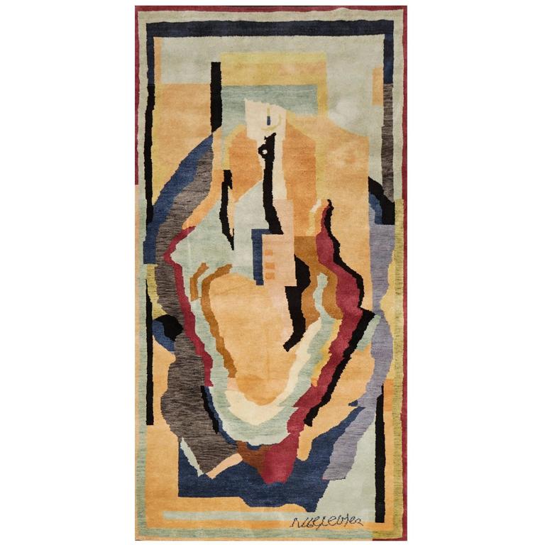 Fine Wool Rug After Albert Gleizes For At 1stdibs Fine Wool Rug After Albert Gleizes For