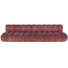 Rare Steve Chase Sofa Upholstered in Boris Kroll Elan fabric, Illuminated Base