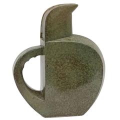 French Art Deco Glazed Pottery Pitcher by Willy Wuilleumier, circa 1925