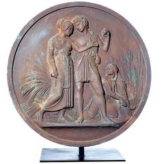 Antique Early Cast Iron Plaque, NYC High Line