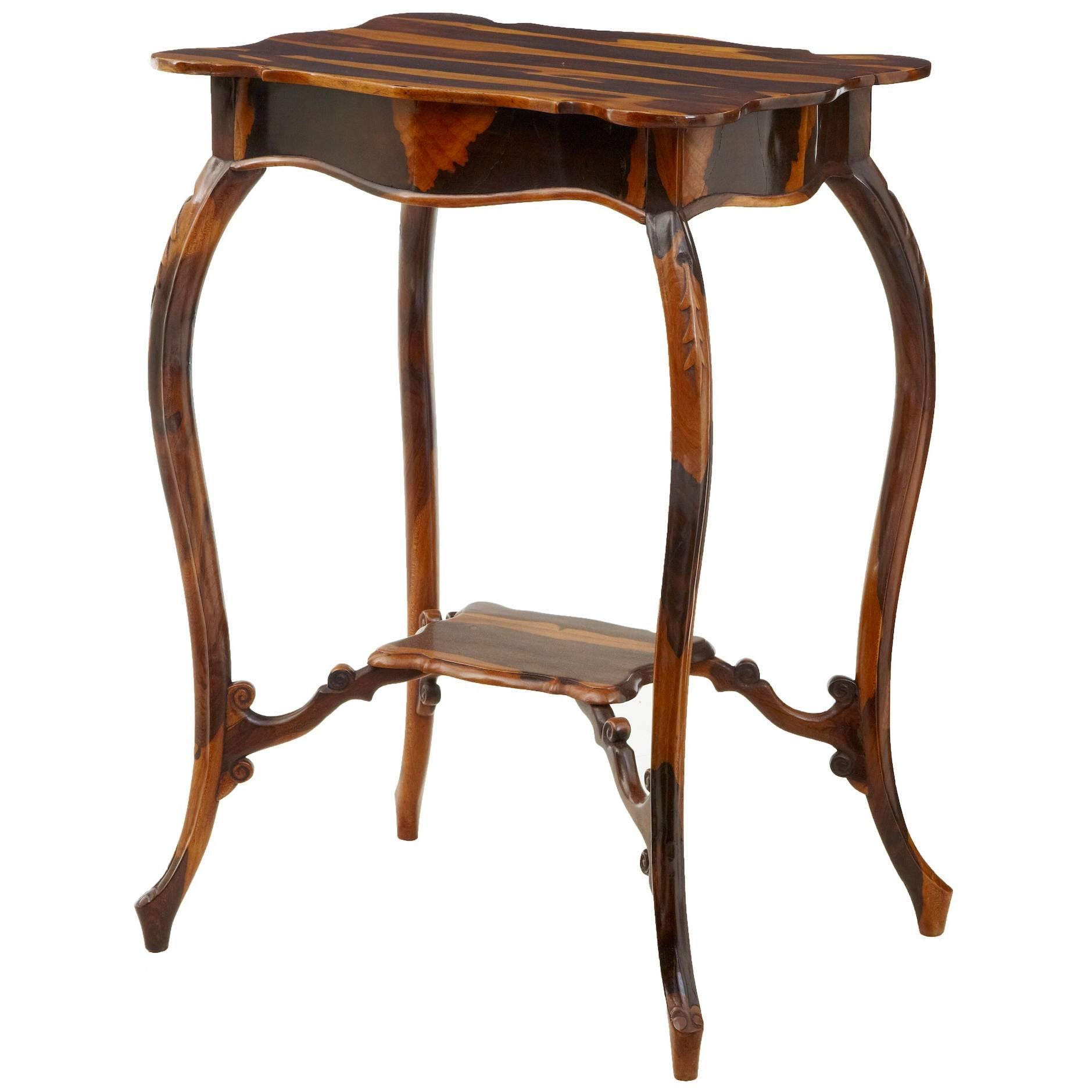 Rare 19th Century Cordia Wood Occasional Table from Barbados