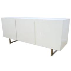 Used Modern White Lacquered Credenza Buffet Dresser by Calligaris
