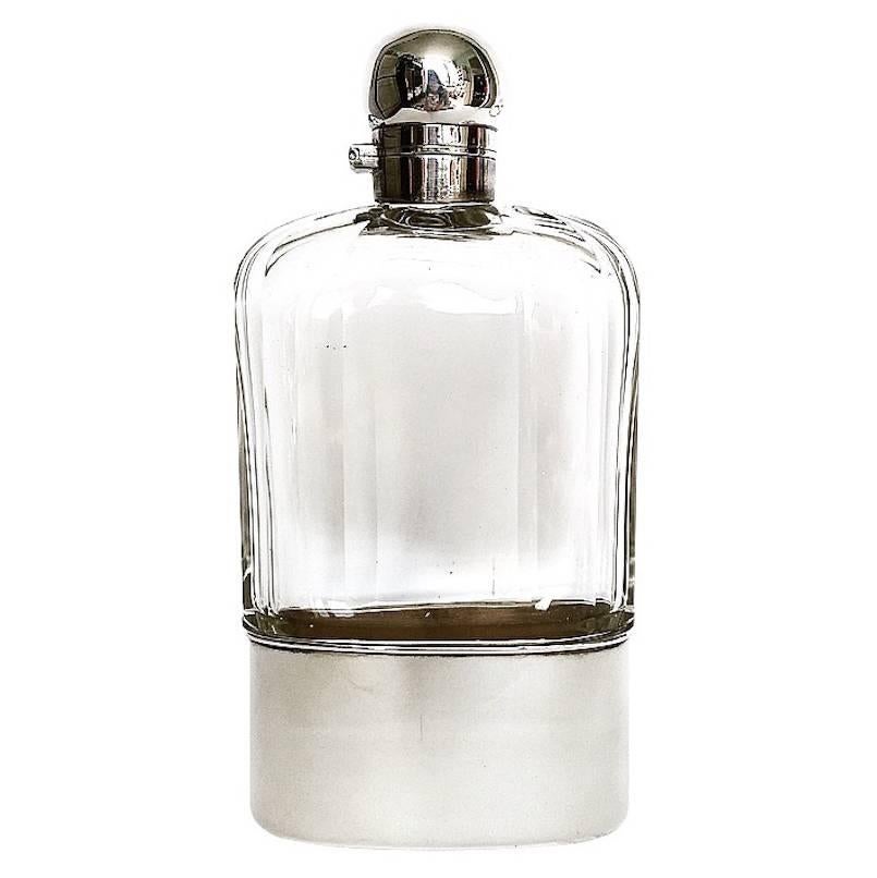 English Hip Flask, circa 1910 For Sale