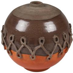 Spherical Ceramic Vase by Primavera, French, 1930s 5