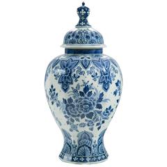 Delft Pottery De Delftse Pauw Blue Ginger Jar