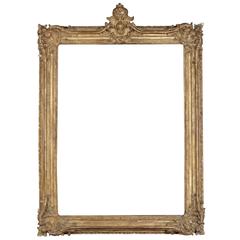 Exceptional Louis XV Period Royal Frame Mounted as Mirror, 18th Century