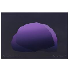 Large Graphic Kozo Inoue Silkscreen, 1982, "Parot Noir" 9